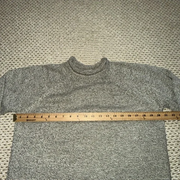 Women's Vintage Gray Roll Neck Fisherman's Sweater, XL. Cottage Country - Picture 6 of 8